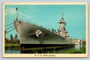 c1967 U. S. S. North Carolina Battleship Wilmington NC Vintage Postcard 1265