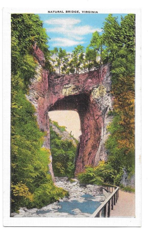 VA Natural Bridge Virginia Vtg E C Kropp Vintage Postcard
