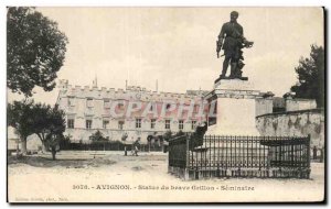 Old Postcard Avignon Statue brave Grillon Seminar