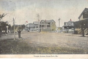 Temple Avenue, Ocean Park, Maine 1911 Hand-Colored Rare Vintage Postcard