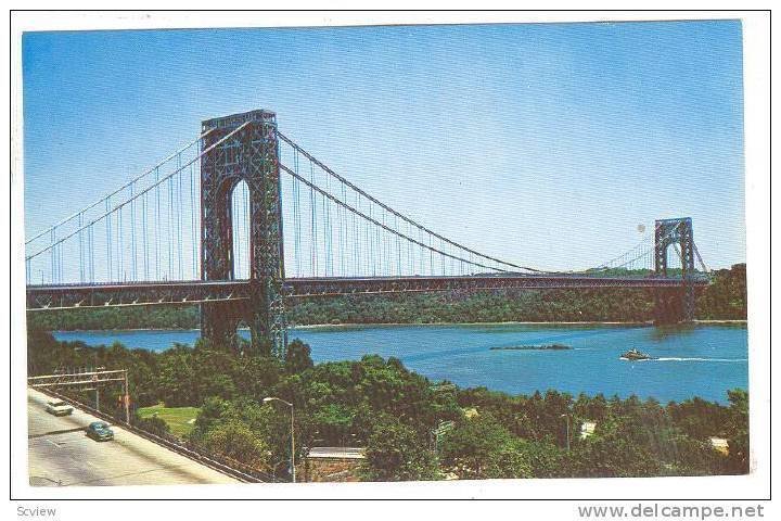 George Washington Bridge And Hudson River, New York, 40-60's