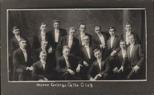 Milton WI??? Milton College Glee Club 1916-17 Real Photo Postcard