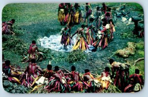 Fiji Postcard Fijian Firewalking Mystic Rights c1950's Vintage Posted