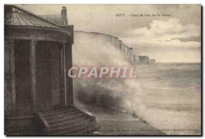 Old Postcard Ault sea Blow on the casino