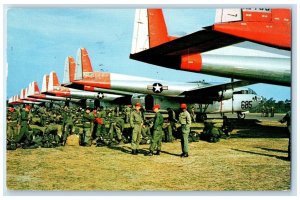 1959 Division Marshaling Area Fort Bragg North Carolina Airborne Troops Postcard