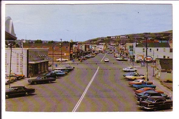 Main Street, Peace River, Alberta, Dated July 1974 on back