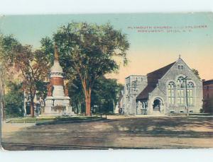 Divided-Back CHURCH SCENE Utica New York NY G4242