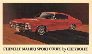 1971 CHEVELLE MALIBU SPORT COUPE Chevrolet Classic Car Ad Vintage Postcard