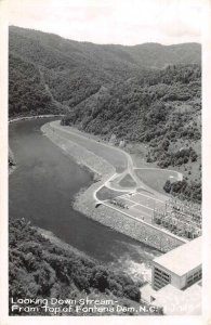 Fontana Dam North Carolina Scenic View Real Photo Vintage Postcard AA33805