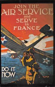 Air Service and Serve in France Patriotic Unused 