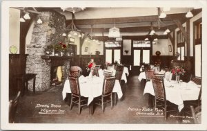 Dining Room Wigwam Inn Vancouver BC Indian River Park Dominion RPPC Postcard G40