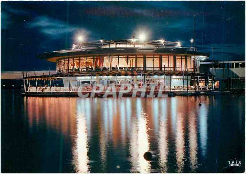 Postcard Moderne Vichy Lac d'Allier La Rotonde night