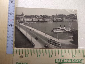 Postcard Lake Bridge, Lucerne, Switzerland