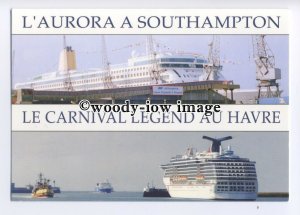 LN0319 - Liners - Aurora & Carnival Legend - postcard