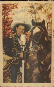 County Cowboy Singer Jack Dalton WBZ Radio Boston MA Autograph Postcard