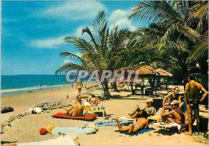  Modern Postcard Republic of Gabon Libreville the Beach of the Hotel Gamba