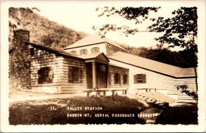 Vermont Cannon Mountain Valley Station Aerial Passenger Tramway Real Photo