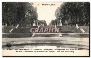 Old Postcard Les Jolis Coins From Saint Cloud stairs to the terrace of the & ...