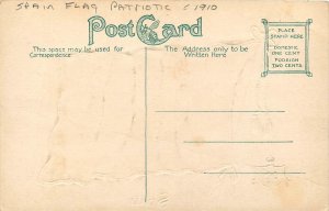 c1910 Spain flag Patriotic artist impression Postcard 25-11175