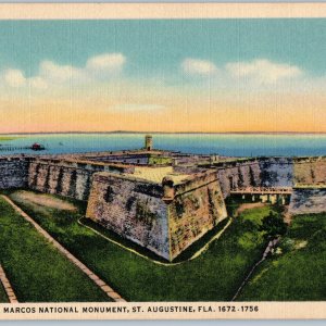 1935 St. Augustine, FL Castle San Marcos Star Fort Fortress Battery Ancient A219