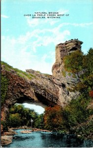 Vtg Natural Bridge Over La Prele Creek West of Douglas Wyoming WY Postcard