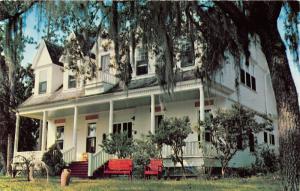 Old Town Florida~Suwanne Gables Lodge (Motel)~Info on Postcard Back~1950s