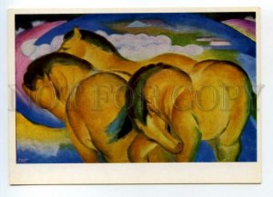 490691 GERMANY expressionism Franz Marc Yellow Horses Old postcard