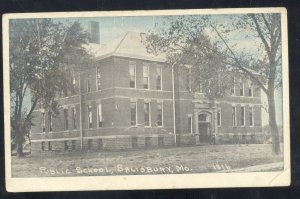 SALISBURY MISSOURI PUBLIC SCHOOL BUILDING VINTAGE POSTCARD MO.