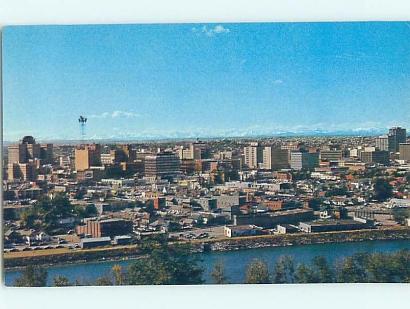 Unused Pre-1980 AERIAL VIEW OF TOWN Calgary Alberta AB F8371-12