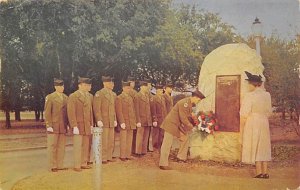 Placing Wreath on WWI Memorial 1953 