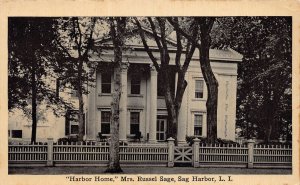 J74/ Sag Harbor Long Island New York Postcard c1910 Russel Sage Home 347