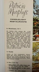 Postcard Patricia Murphy Candelight Restaurants Westchester NY Florida Giant