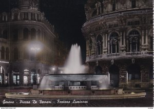 RP; GENOVA, Liguria, Italy, 1930-1940s; Piazza De Ferrari, Fontana Luminosa