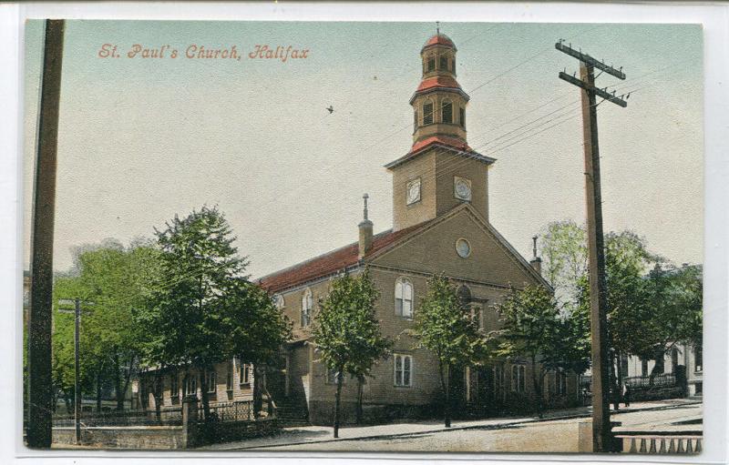 St Paul's Church Halifax Nova Scotia Canada 1907c postcard