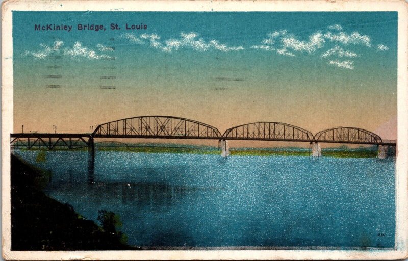 McKinley Bridge Crossing the Mississippi River Postcard PC199