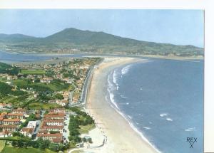 Postal 037026 : Hendaye (B.P.). La Plage - Au fond la Bidassoa et lEspagne