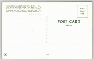 Bridges~Covered Bridge In Jackson County Ohio~Vintage Postcard