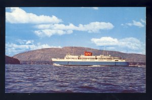 Bar Harbor, Maine/ME Postcard,The Bluenose Leaving Port, Mt Cadillac,Champlain