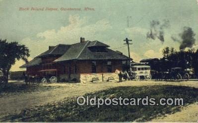 Rock Island Depot, Owatonna, MN, Minnesota, USA Depot Railroad Unused crease ...