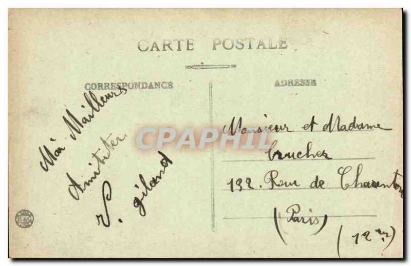 Old Postcard Roanne Vue Generale Basin Wharf