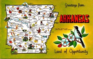 Greetings From Arkansas With Map