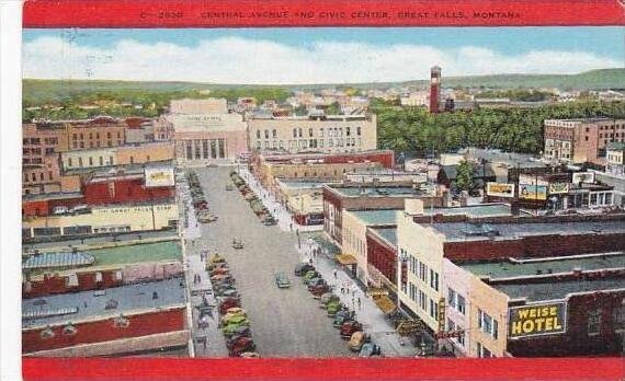 Montana Great Falls Central Avenue &  Civic Center