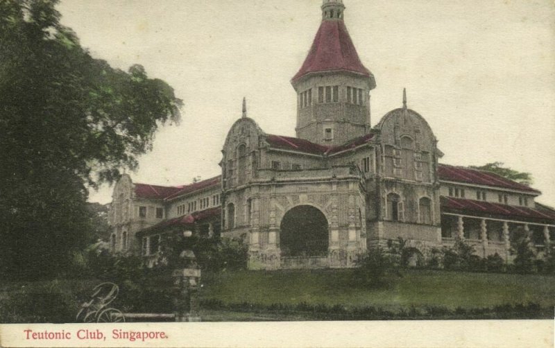 singapore, Teutonic Club (1910s) Postcard