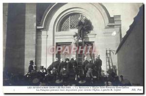 Old Postcard Firefighters inventories in churches Resistance to the & # 39egl...