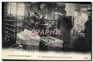 Old Postcard The strike by postal workers letters ranking by TOP troupe