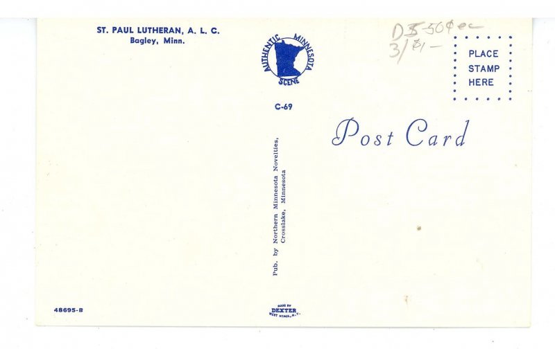 MN - Bagley. St. Paul Lutheran A. L. C.