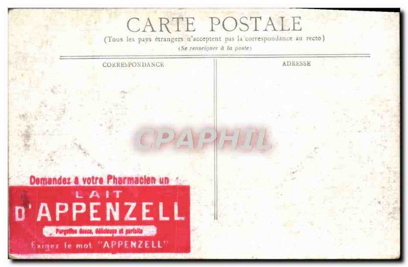 Old Postcard Niort Eglise Saint Hilaire Advertisement milk & # 39Appenzell