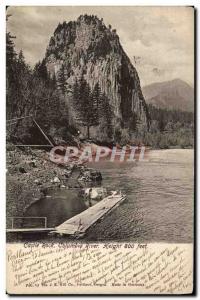 Postcard Old Castle Rock Columbia River