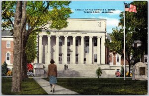 Amelia Gayle Gorgas Library Tuscaloosa Alabama AL Building Grounds Postcard