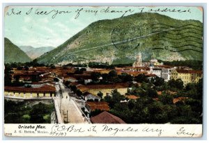 1907 Aerial View Houses Buildings Mountain Orizaba Mexico Nogales AZ Postcard
